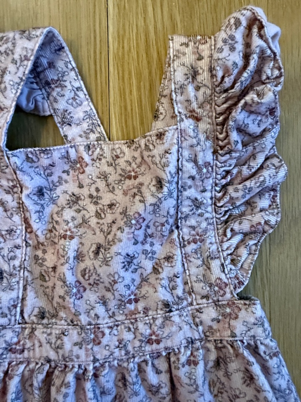 Jamie Kay Pink Floral Ruffle Strap Overalls - Picture 2 of 3